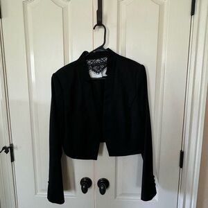 White House Black Market - Size 12 Dressy - Black Crop Jacket